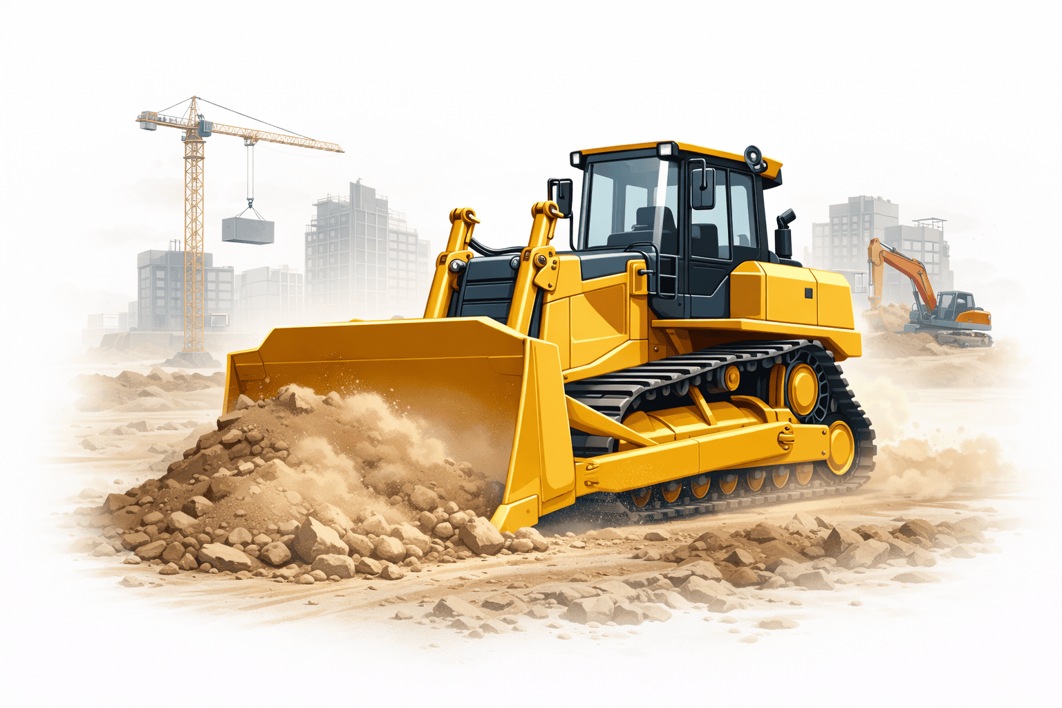 Эффективное использование бульдозера на стройке
